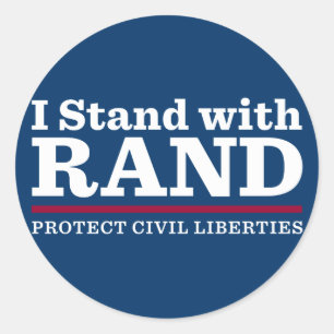 I Stand With Rand Classic Round Sticker