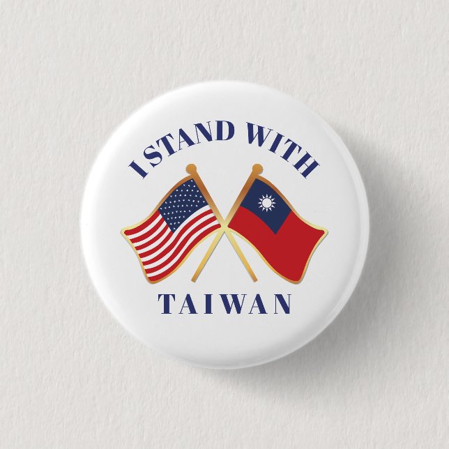 I Stand With Taiwan Button (Front)