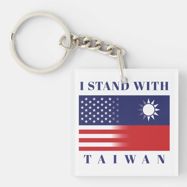 I Stand With Taiwan Keychain (Front)