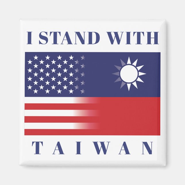 I Stand With Taiwan Magnet (Front)