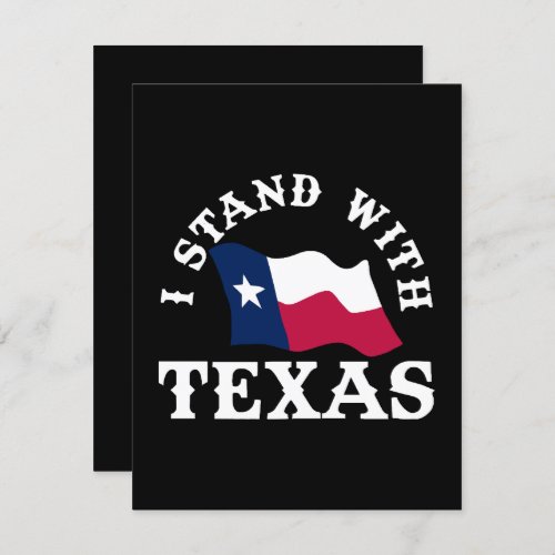 I Stand With Texas Enclosure Card