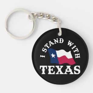 I Stand With Texas Keychain