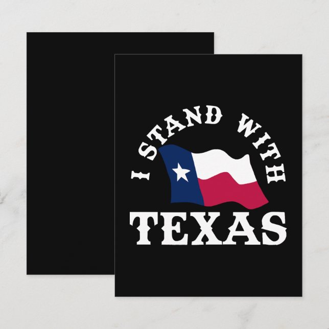 I Stand With Texas Note Card (Front/Back)