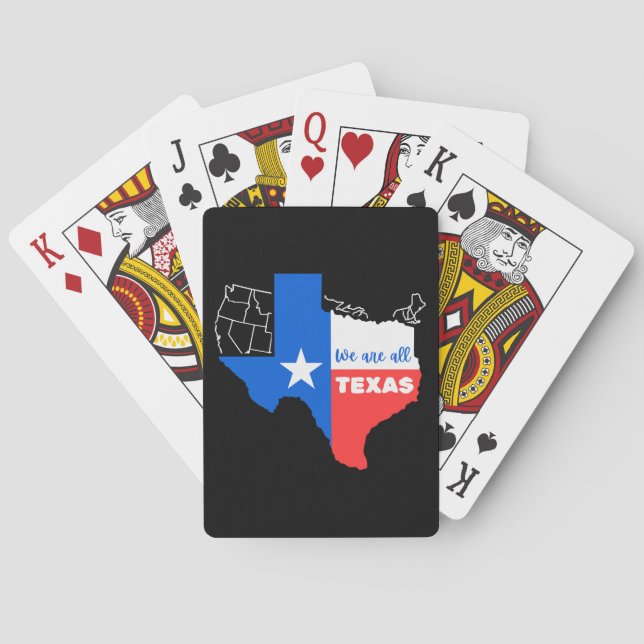 I Stand With Texas Poker Cards (Back)