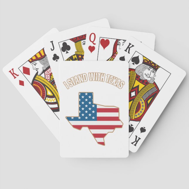 I Stand With Texas Poker Cards (Back)