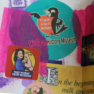I stand with that woman from Michigan Square Sticker