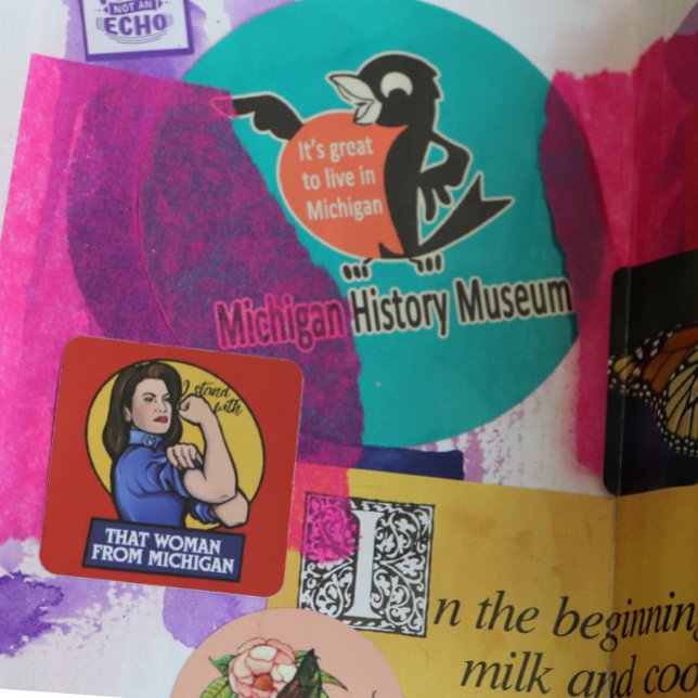 I stand with that woman from Michigan Square Sticker (Creator Uploaded)