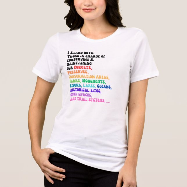 I Stand With Those In Charge Of Protecting Our... Tri-Blend Shirt (Front)