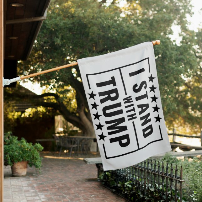 I Stand With Trump 2024 House Flag (In SItu)