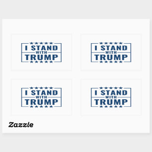 I Stand With Trump 2024 Sign Rectangular Sticker