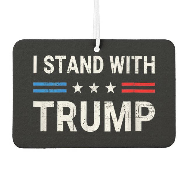  I Stand With Trump American Flag Air Freshener (Front)