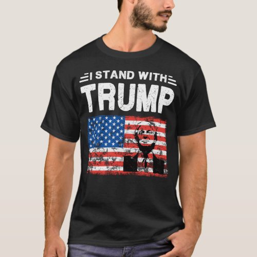 I Stand With Trump _ Retro T_Shirt