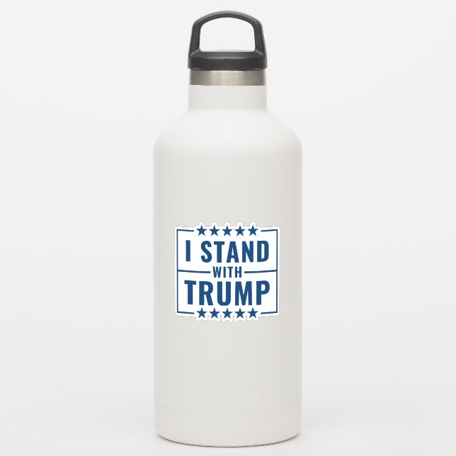 I Stand With Trump  Sticker (Waterbottle)