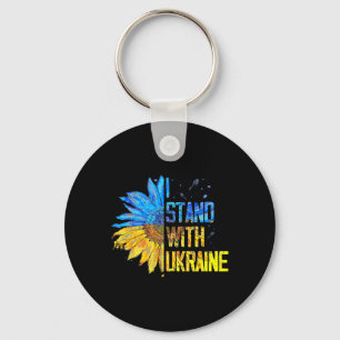 I Stand With Ukraine 2025 Shirts Ukrainian Flag Fr Keychain