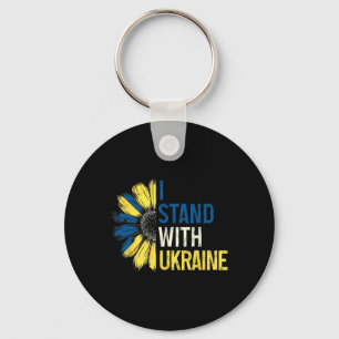 I Stand With Ukraine 2025 Shirts Ukrainian Flag Fr Keychain