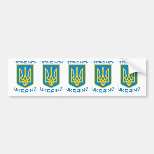 I Stand With Ukraine 5 x Bumper Sticker
