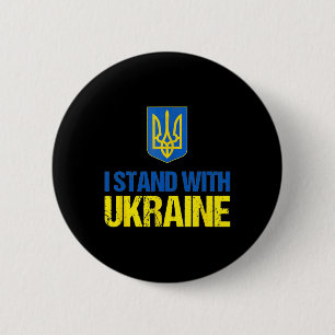 I Stand With Ukraine American Support Ukrainian Fl Button
