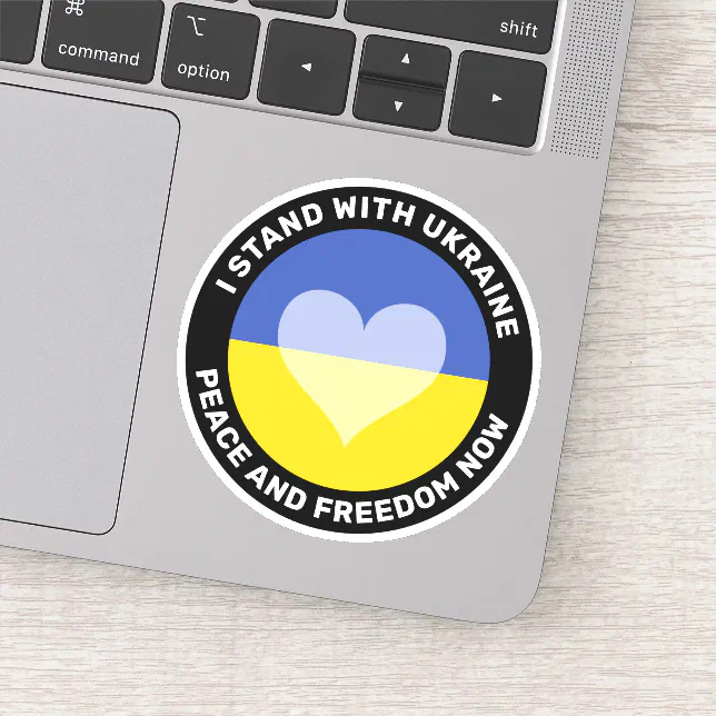 Anti Russia Sticker I stand with Ukraine anti war Sticker | Zazzle