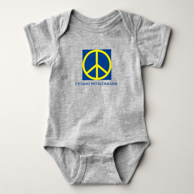 I Stand With Ukraine Baby Bodysuit T-Shirt (Front)