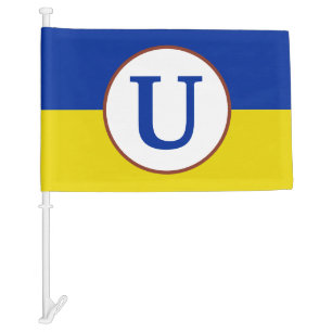 I stand with Ukraine blue yellow flag monogram
