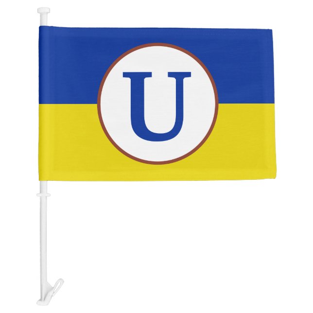 I stand with Ukraine blue yellow flag monogram (Front)