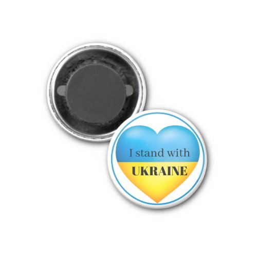 I Stand with Ukraine Blue Yellow Magnet