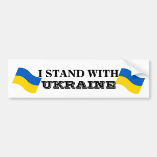 I STAND WITH UKRAINE  BUMPER STICKER