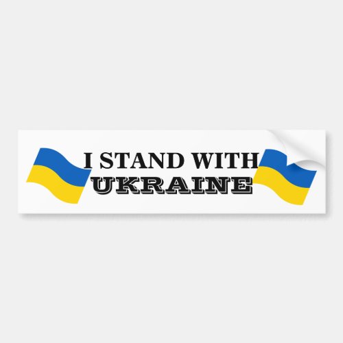 I STAND WITH UKRAINE  BUMPER STICKER