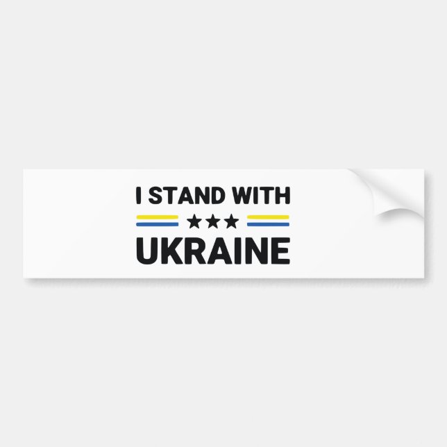 I Stand With Ukraine Bumper Sticker (Front)