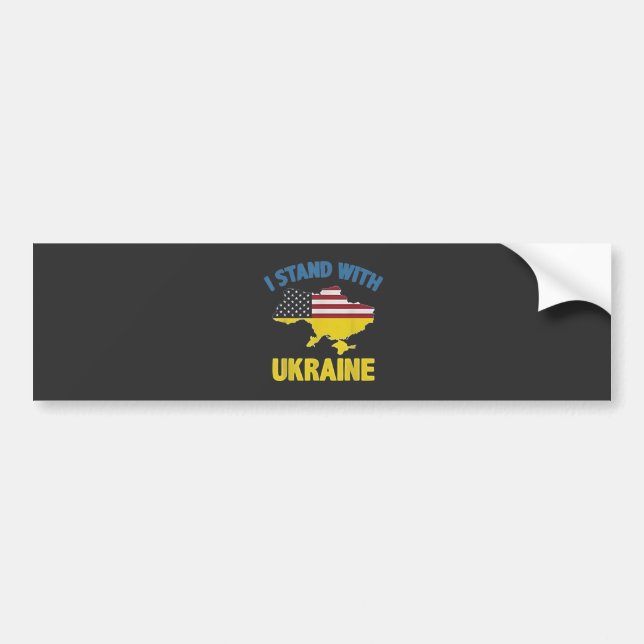 I Stand with Ukraine  Bumper Sticker (Front)