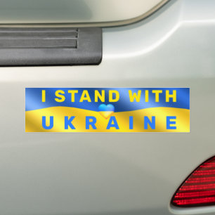 I Stand With Ukraine Bumper Sticker Support