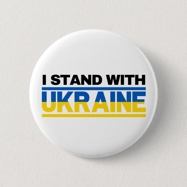 I Stand With Ukraine Button (Front)