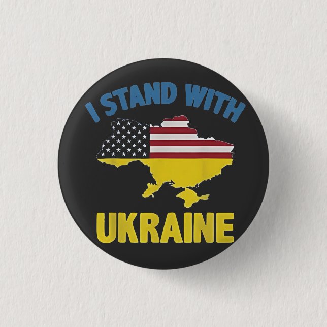 I Stand with Ukraine  Button (Front)