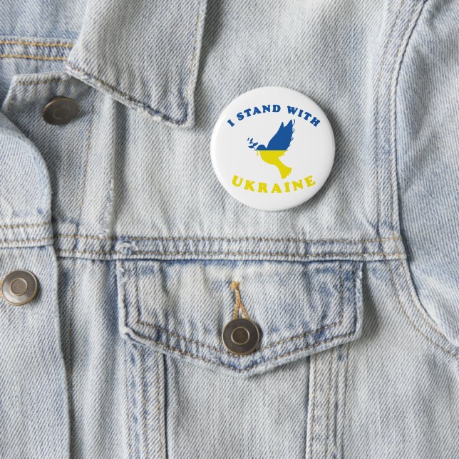 I Stand With Ukraine Button (In Situ)