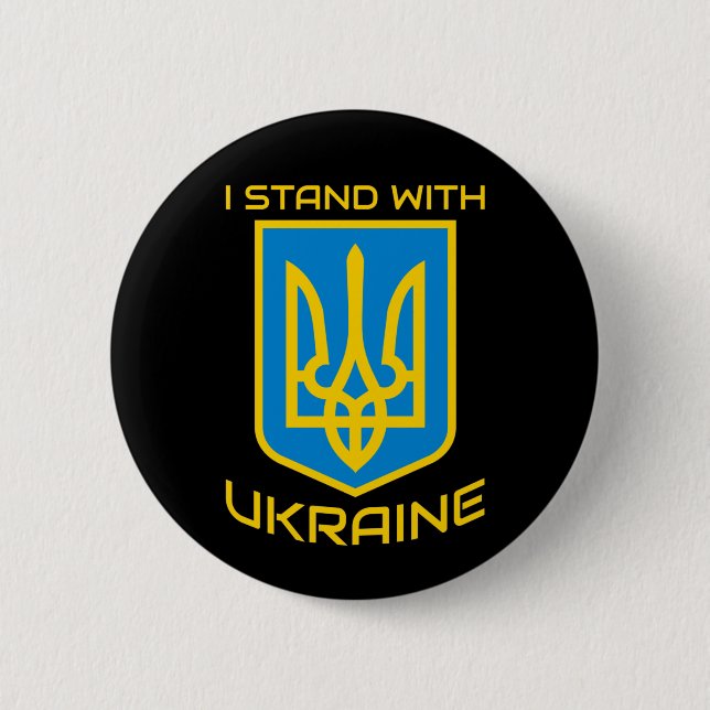 I Stand With Ukraine Button (Front)