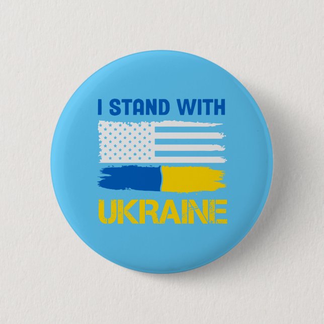 I Stand With Ukraine Button (Front)