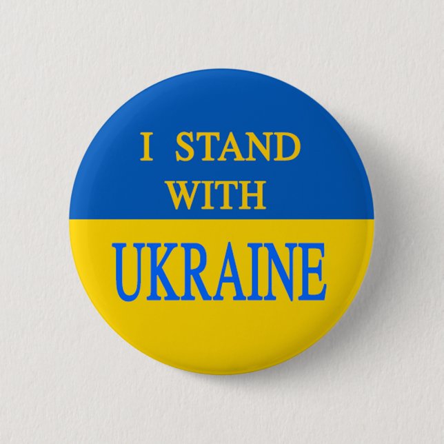 I stand with Ukraine Button (Front)