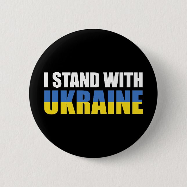 I Stand With Ukraine Button (Front)