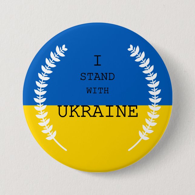 I stand with Ukraine !!!  Button (Front)