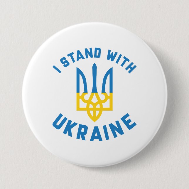 I Stand With Ukraine Button (Front)