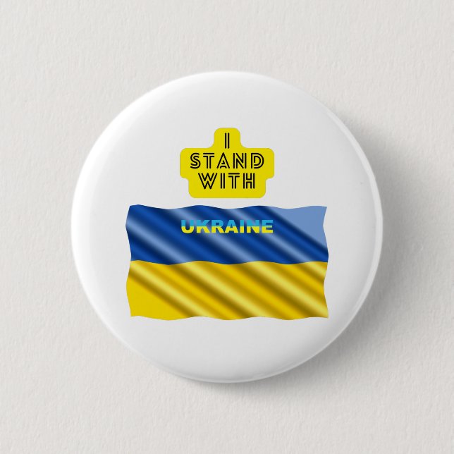 I Stand With Ukraine Button (Front)