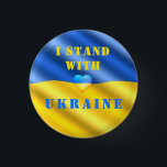 I Stand With Ukraine Button Support Freedom<br><div class="desc">Support Ukraine Buttons - I Stand With Ukraine - Peace - Ukrainian Flag - Freedom - Strong Together - Victory ! You can transfer to more than 1000 Zazzle products !</div>