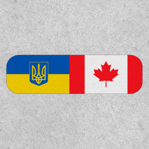 I stand with Ukraine. Canada & Ukraine flags Patch