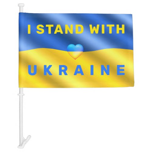 I Stand With Ukraine Car Flags Freedom Support