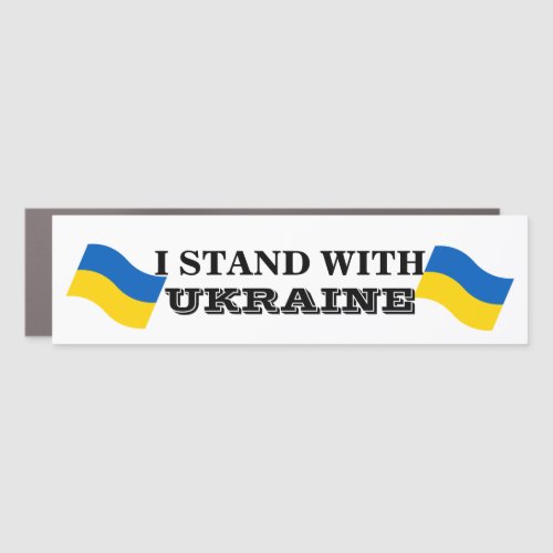 I STAND WITH UKRAINE CAR MAGNET
