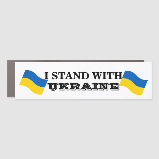 I STAND WITH UKRAINE CAR MAGNET (Front)