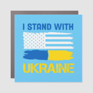 I Stand With Ukraine Car Magnet