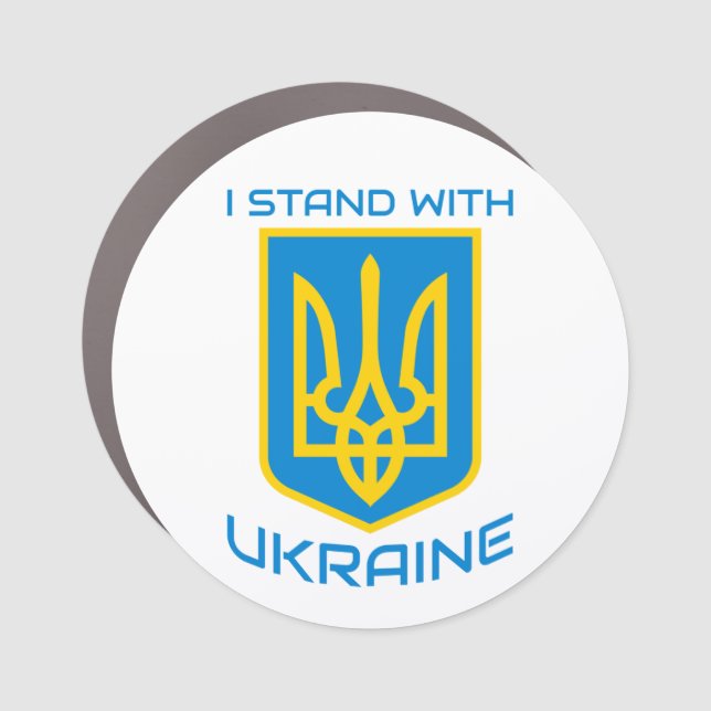 I Stand With Ukraine  Car Magnet (Front)