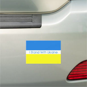 I Stand With Ukraine Car Magnet