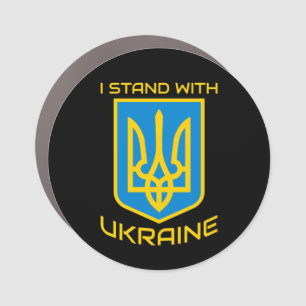 I Stand With Ukraine Car Magnet